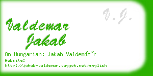 valdemar jakab business card